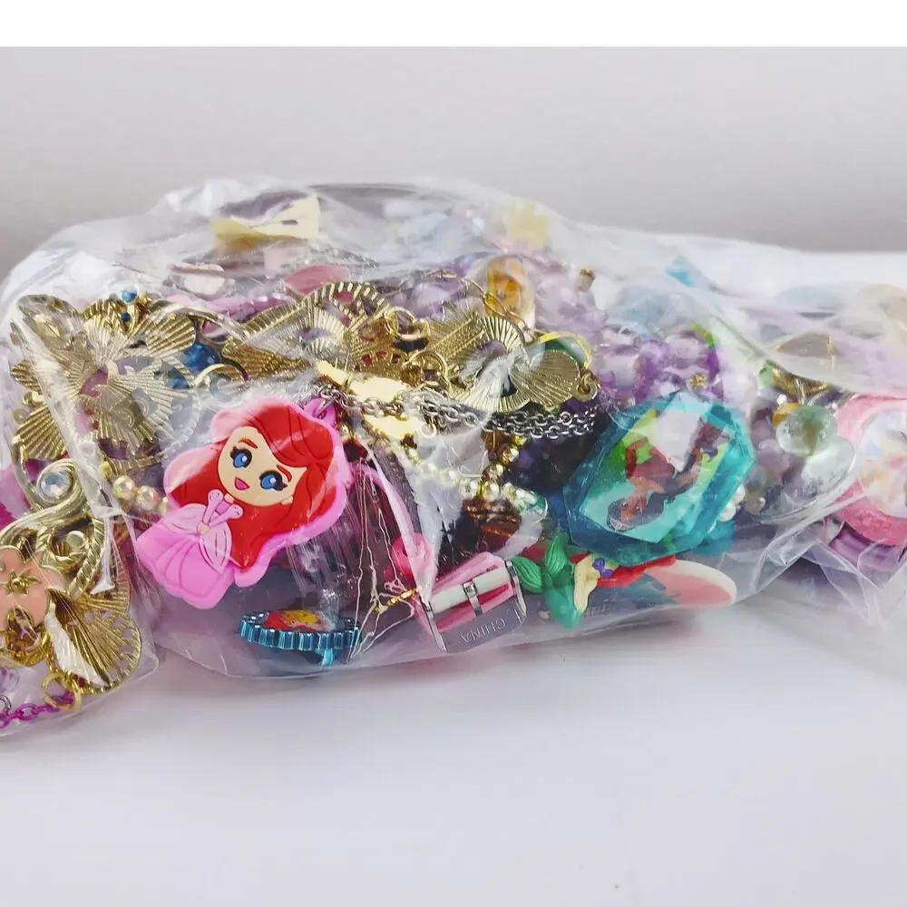 Disney Princess Mystery Kids Jewelry Bundle – 1.14 Pounds AS-IS Lot A5